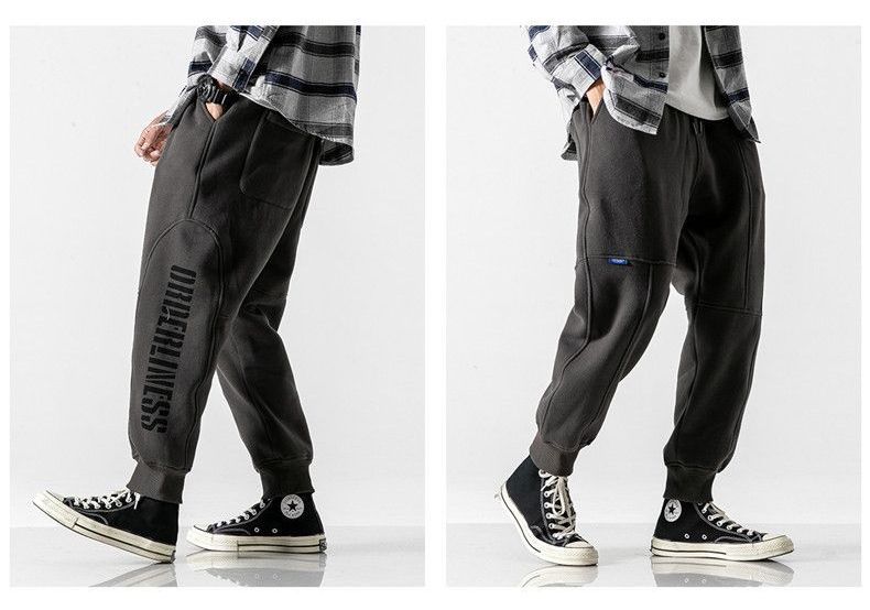 lettering fleece sweatpants