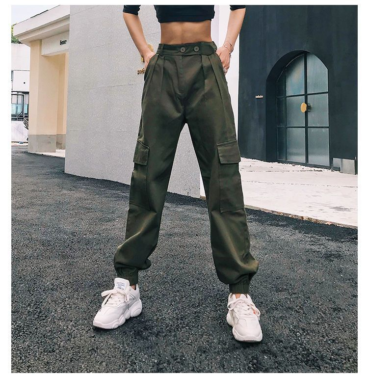 high waist cargo jogger