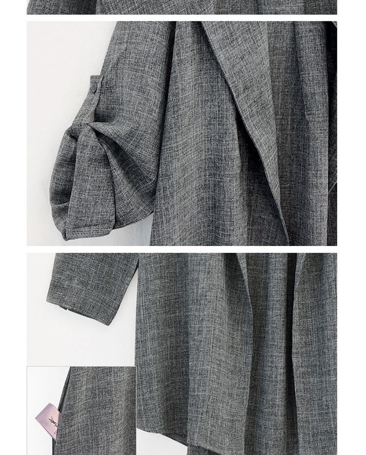 VIZZI Marled Longline Coat YesStyle