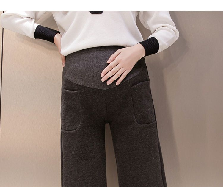 maternity wide leg cropped pants