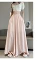 High Waist Plain Wide Leg Pants