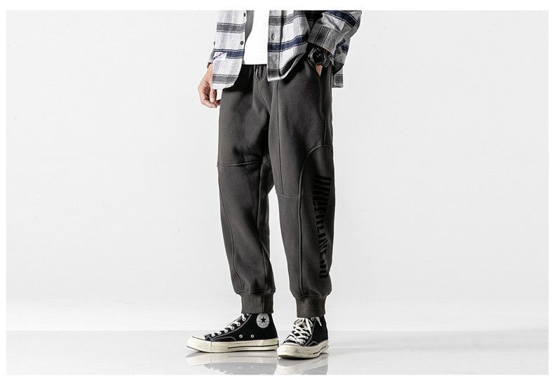 lettering fleece sweatpants