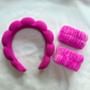 Set of 3: Plain Face Wash Headband + Wristband