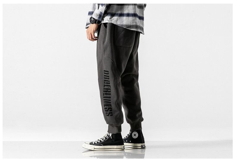 lettering fleece sweatpants
