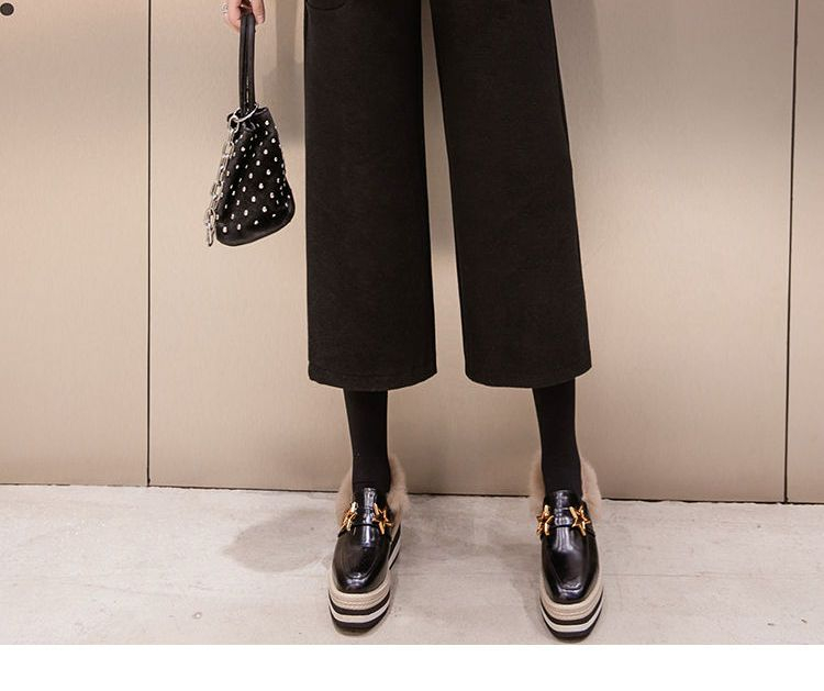 maternity wide leg cropped pants