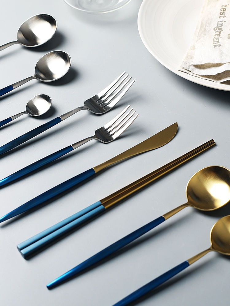 Bacchus Stainless Steel Chopsticks / Knife / Fork / Spoon / Set | YesStyle