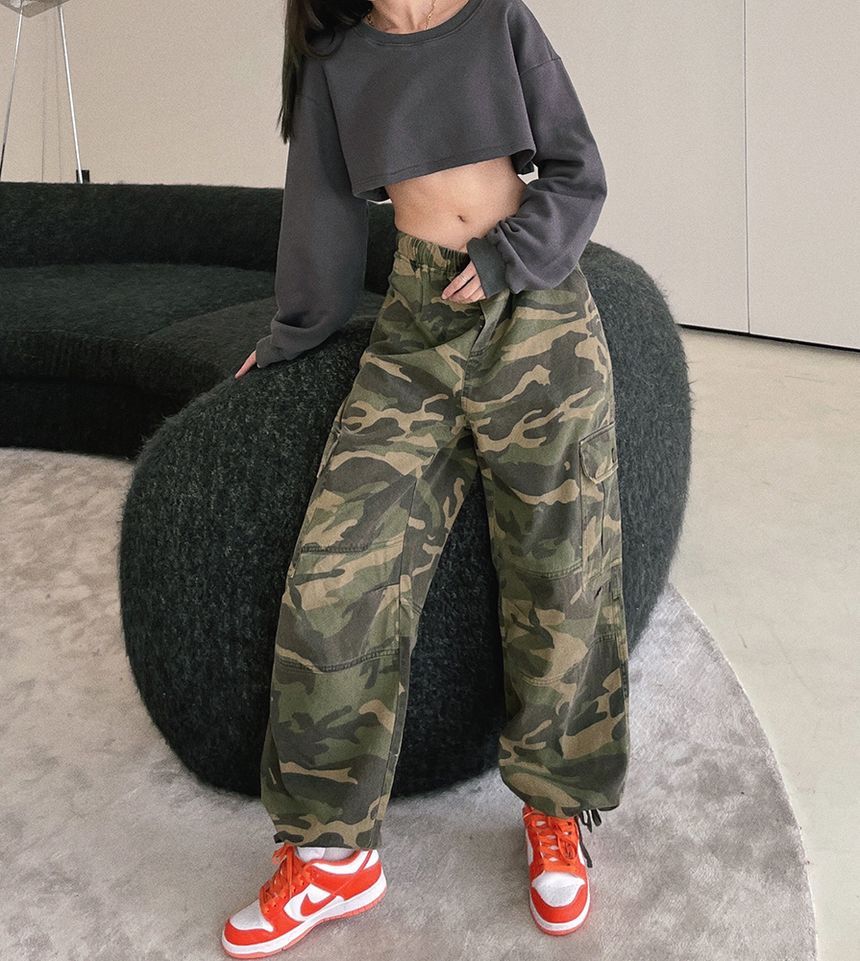 Shirt / Camo Straight Leg Pants | YesStyle