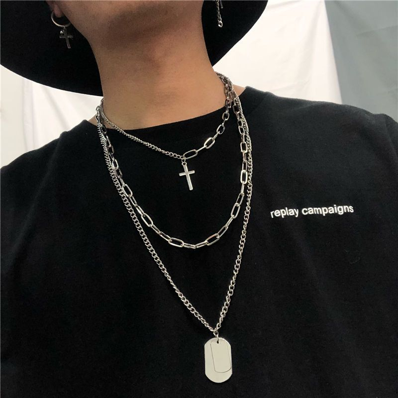 Cross Pendant Layered Necklace | YesStyle