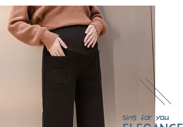 maternity wide leg cropped pants