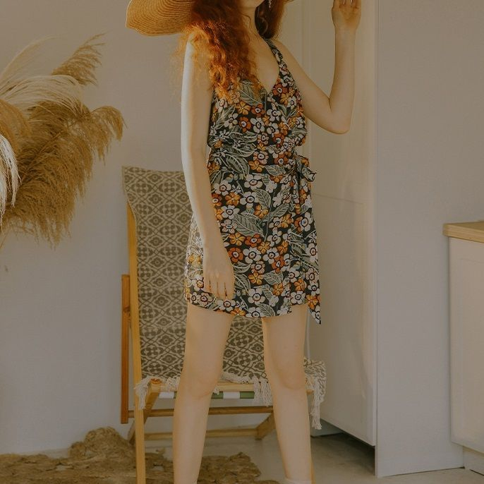 tie waist mini dress