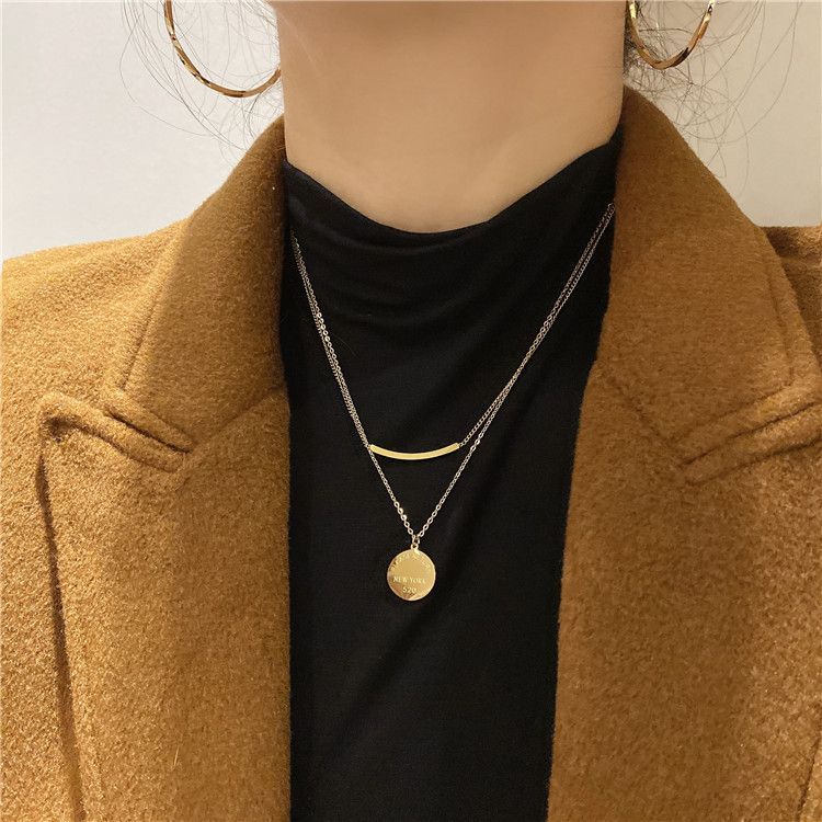 j crew layered coin necklace