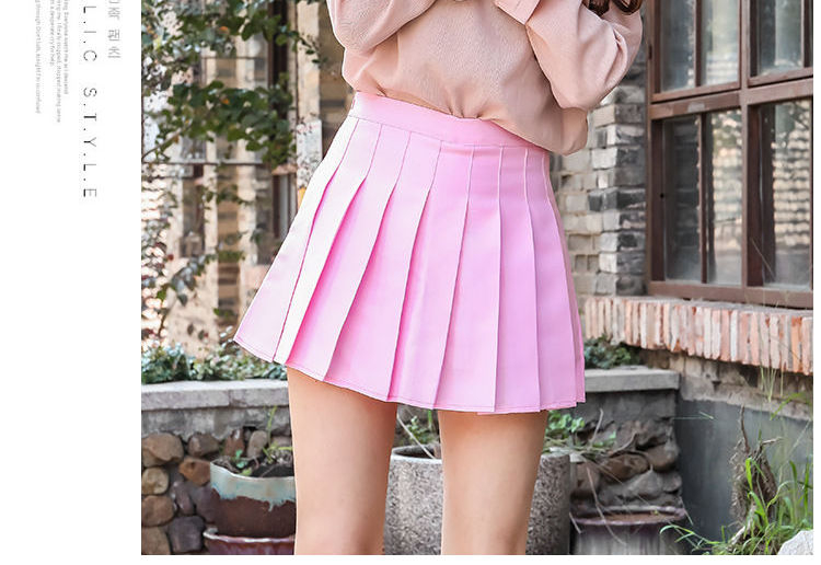 Niji Smile Mini Pleated Skirt | YesStyle
