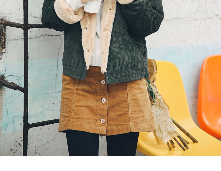 Shopherd FleeceLined Corduroy Jacket YesStyle