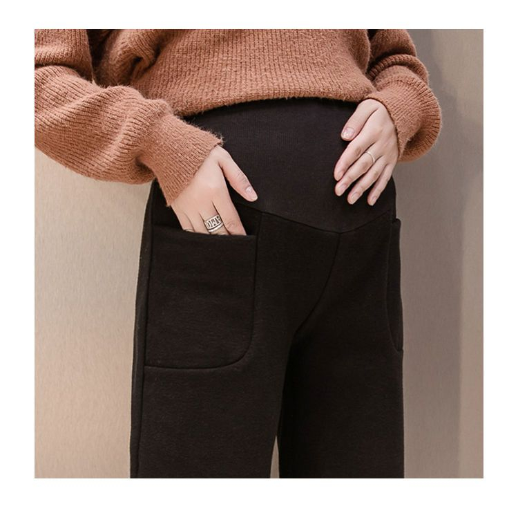 maternity wide leg cropped pants