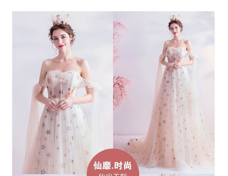 sequin a line gown