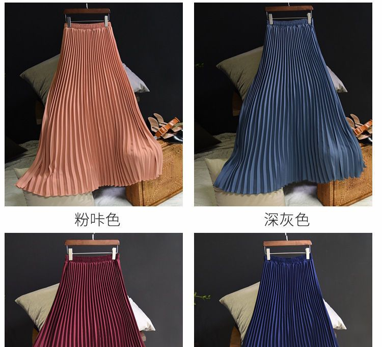 Lewwe Pleated Maxi Skirt YesStyle