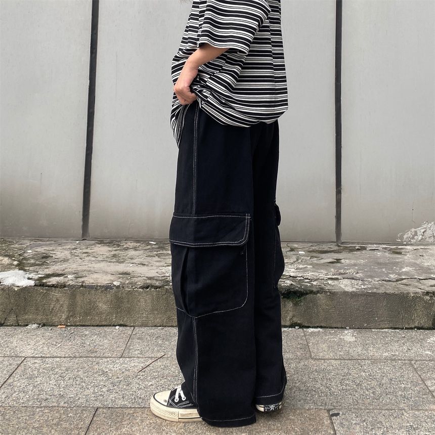 Side Pocket Wide Leg Jeans | YesStyle