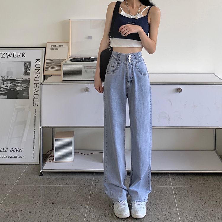 Mikiko High-Waist Denim Pants | YesStyle