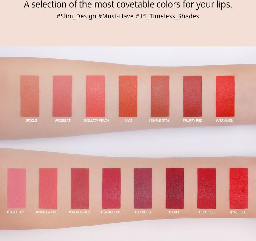 3ce Slim Velvet Lip Color 15 Colors Yesstyle