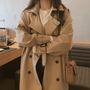 Ilona - Double-Breasted Trench Coat | YesStyle