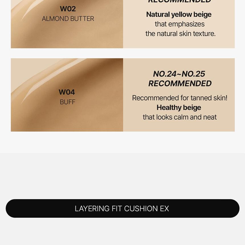 SKIN LAYER FIT CUSHION 5色 ABOUT_TONE Skin Layer Fit Cushion 13g | OLIVE YOUNG Global