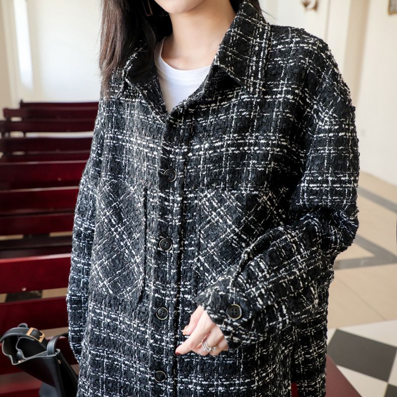 verona sing - 单排扣粗花呢外套