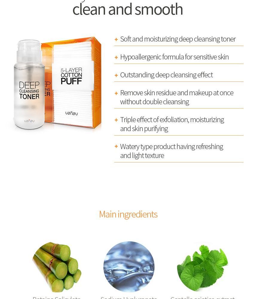 vanav deep cleansing toner