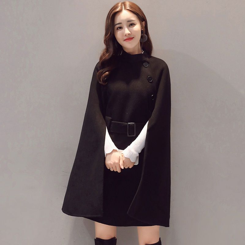 CHICHA - Button-Up Cape Coat Dress | YesStyle