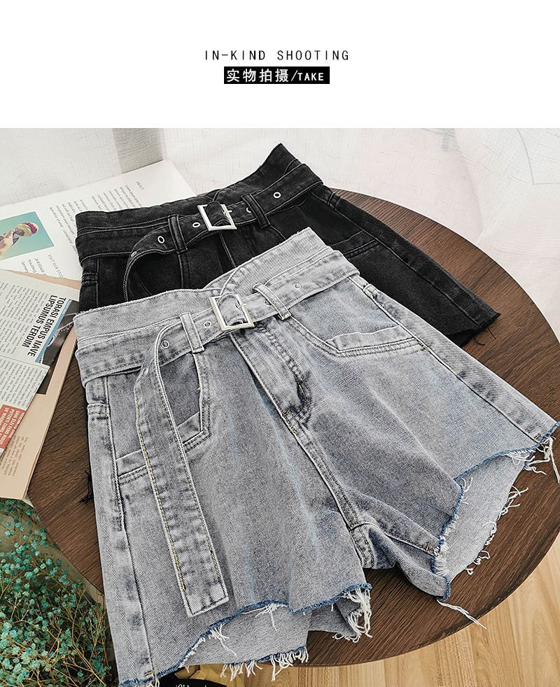 high waisted baggy denim shorts