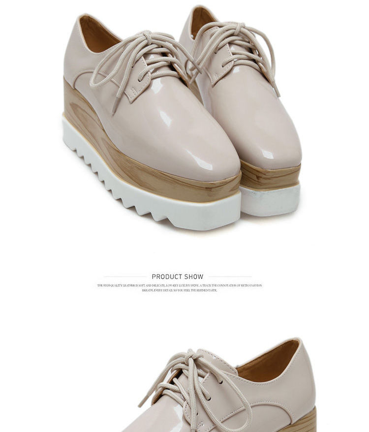 Anran Faux Leather Platform Oxfords | YesStyle