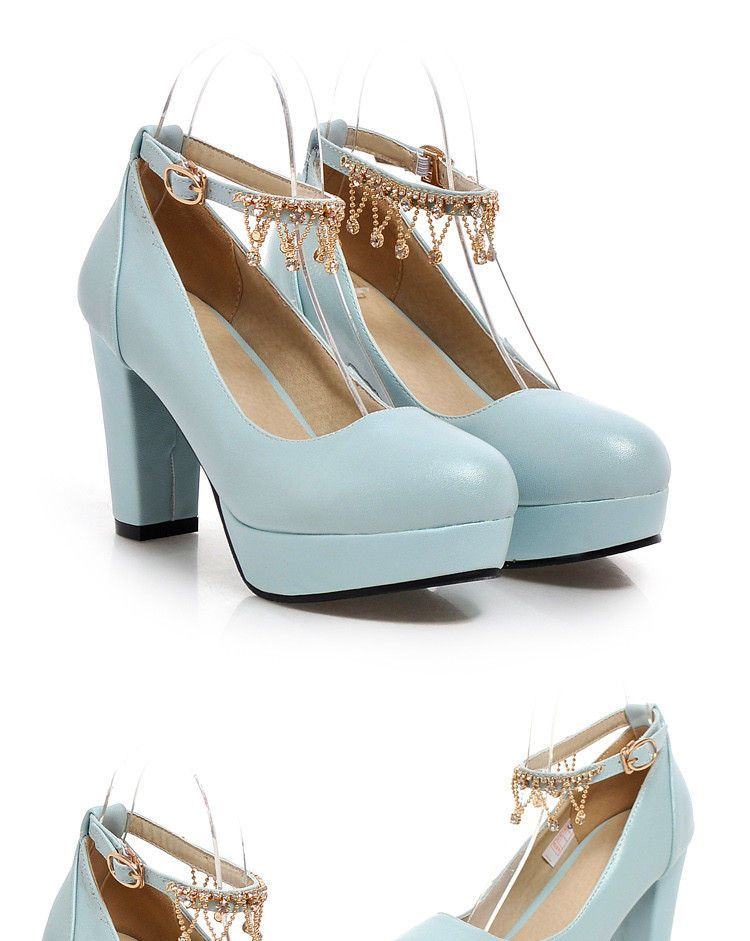 block heel pumps with strap