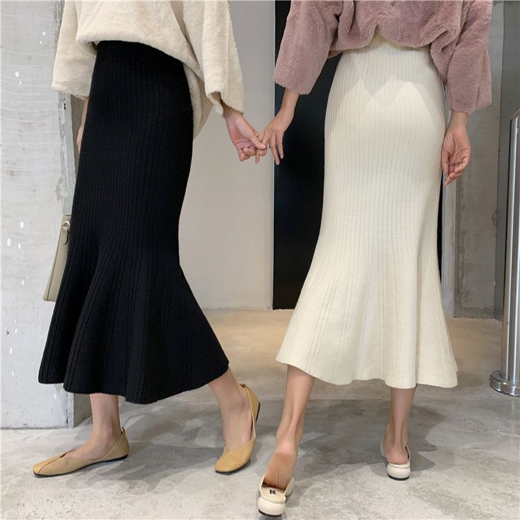 L'Or Mermaid Knit Skirt-connectedremag.com