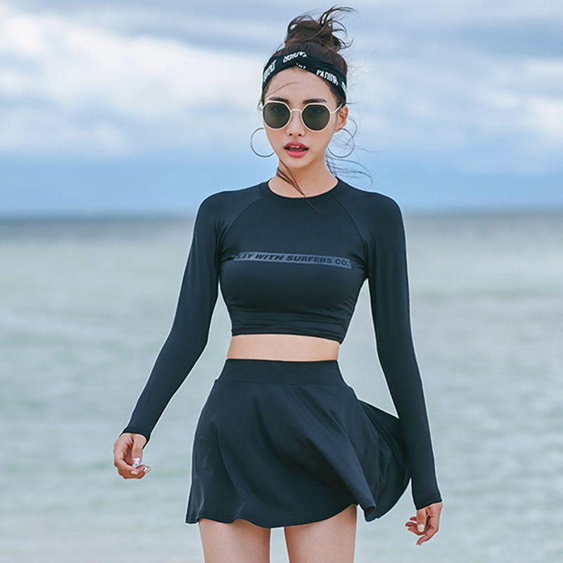 rash guard swim skirt