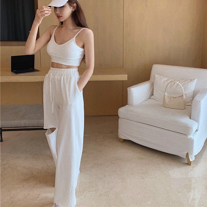 Bloombloom - Ribbed Cropped Camisole 