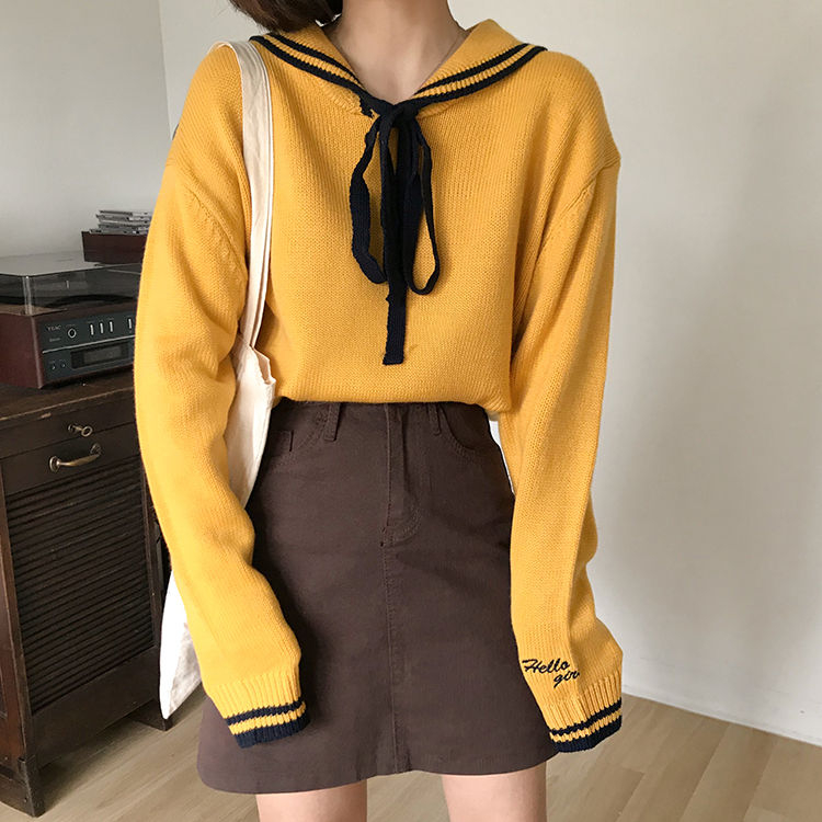 Dute Sailor Collar Sweater YesStyle