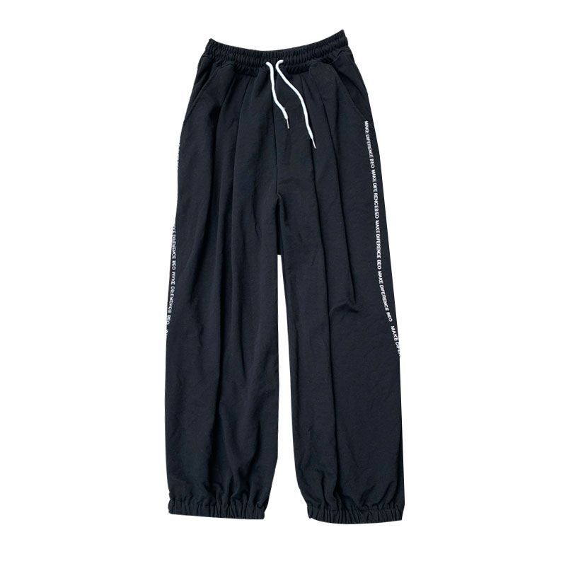 lettering fleece sweatpants