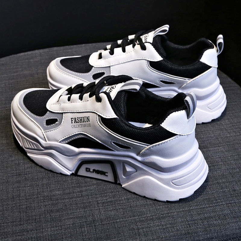 reflective chunky sneakers