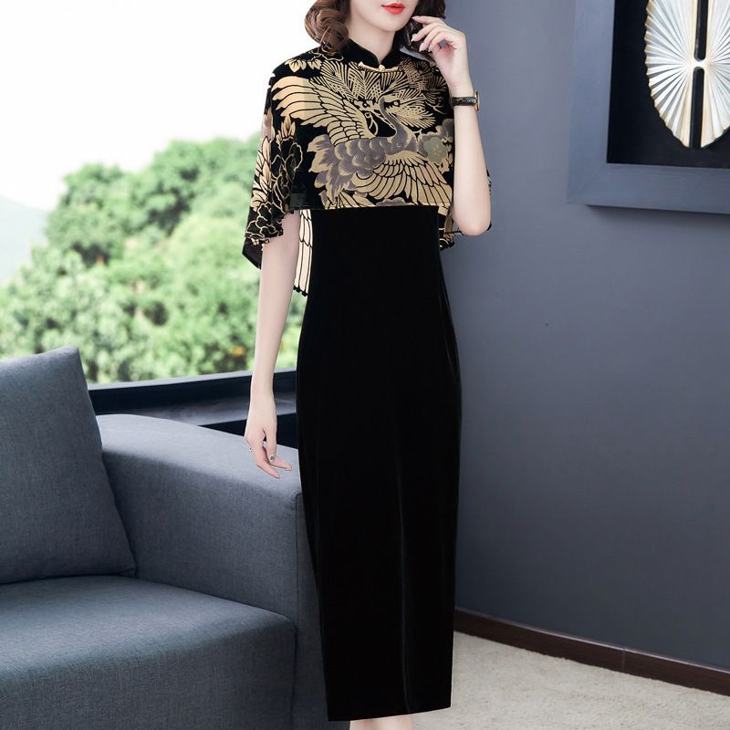 velvet qipao