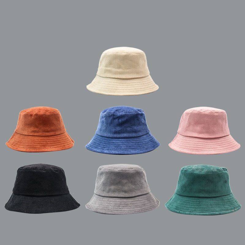 Plain Corduroy Bucket Hat