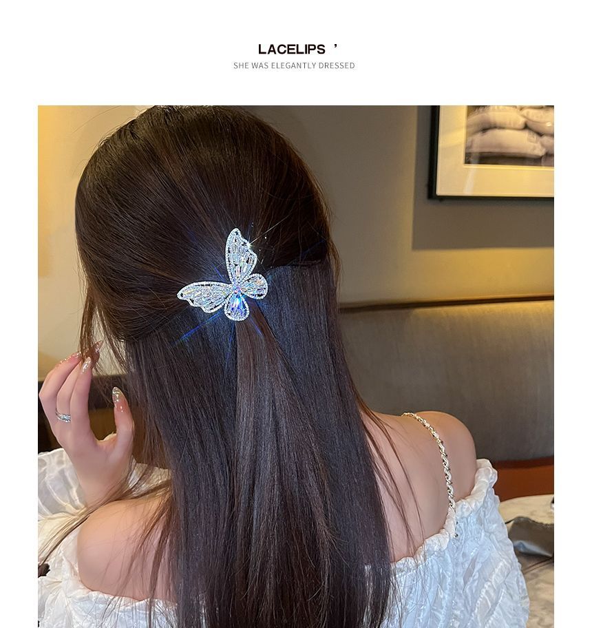 Pop Lop - Rhinestone Butterfly Hair Clip | YesStyle