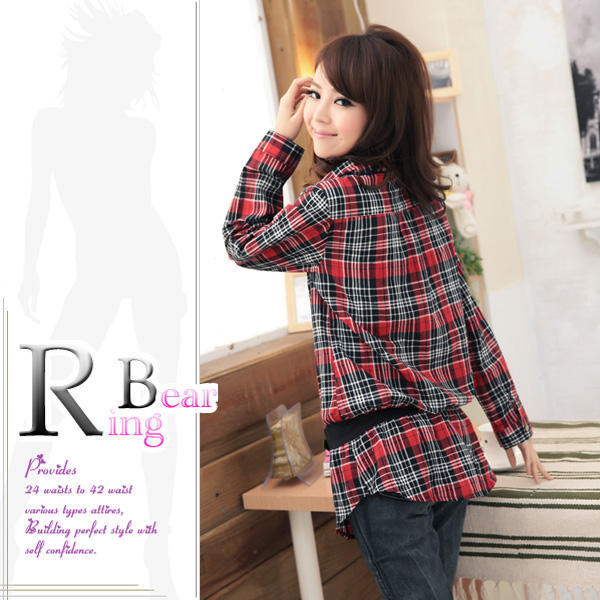 belted plaid shirt