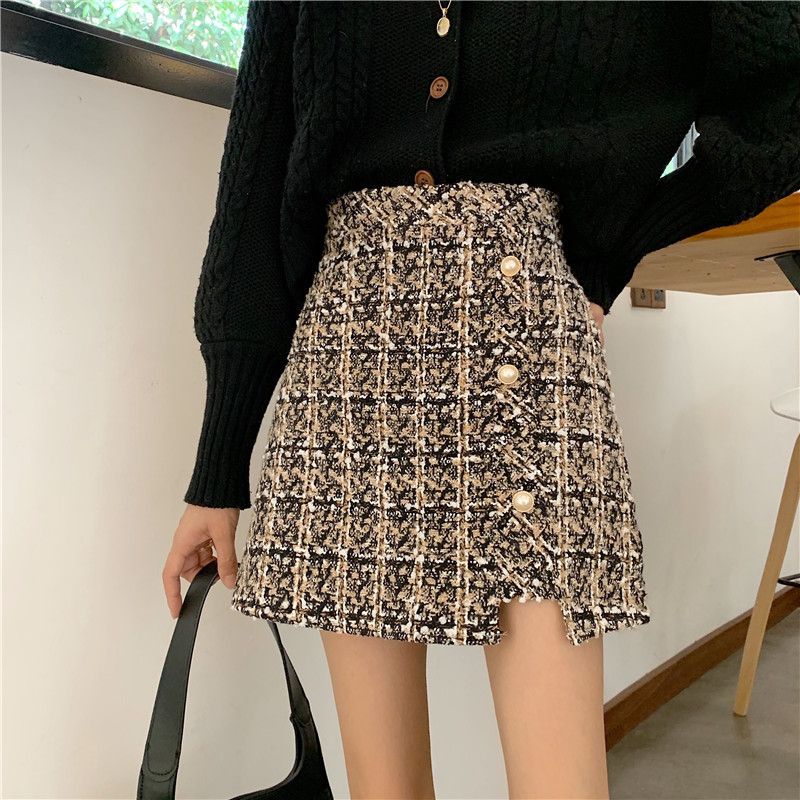 最高の品質の Her lip to Scallop Frayed Tweed skirt asakusa.sub.jp