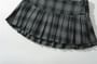 Low Rise Plaid Pleated Buttoned Mini A-Line Skirt