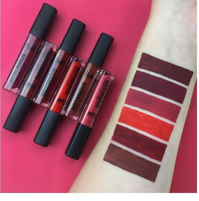 rude notorious liquid lip color swatches