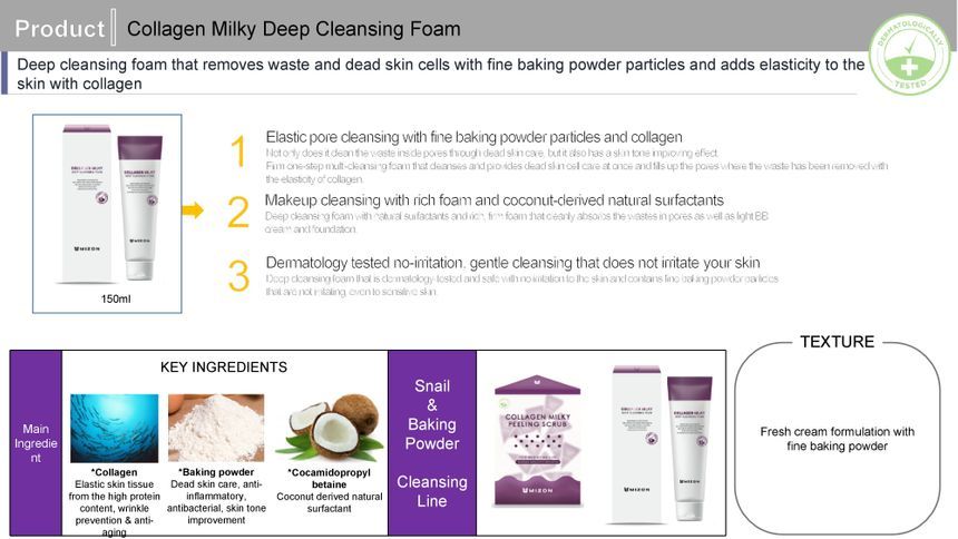 mizon collagen milky deep cleansing foam