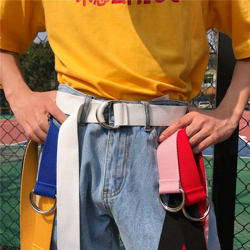 d ring canvas belt