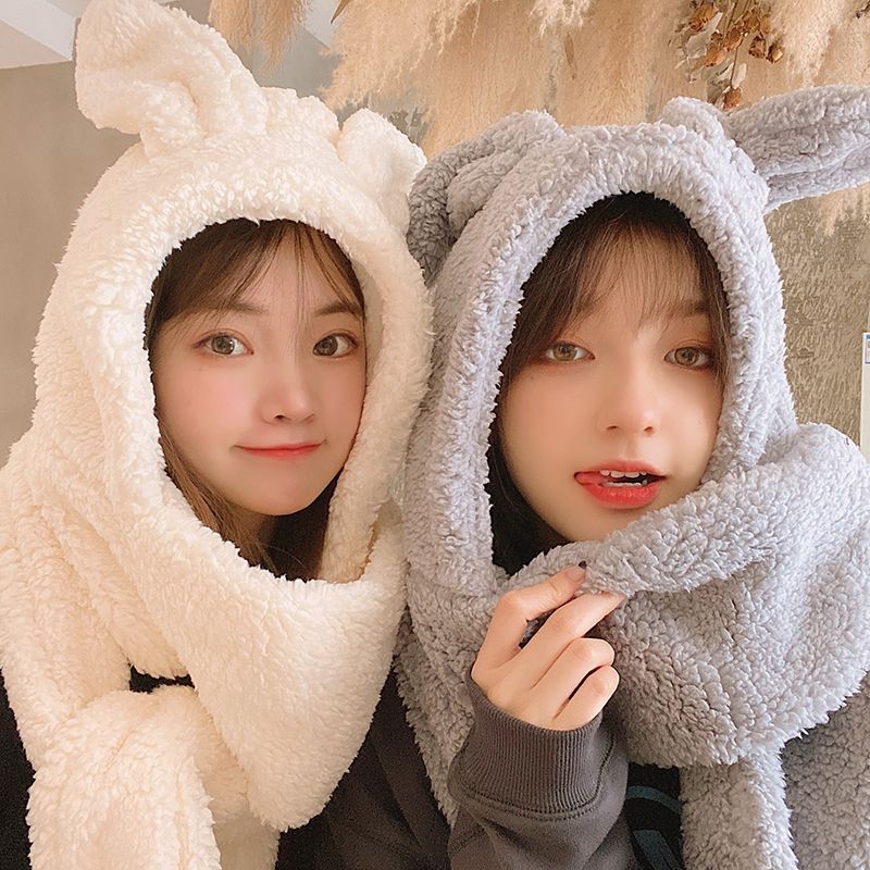 bunny scarf hat