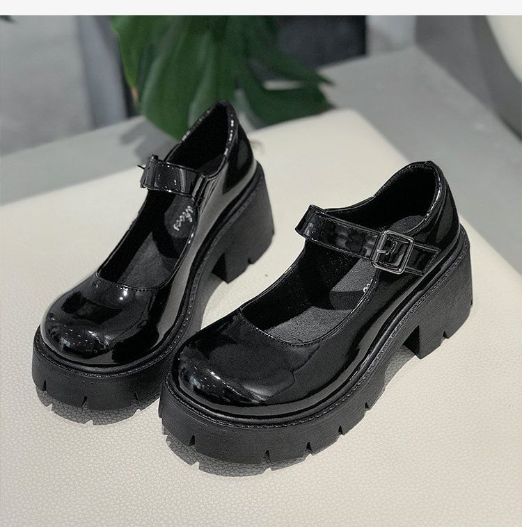 bolitin platform heel mary janes black 40