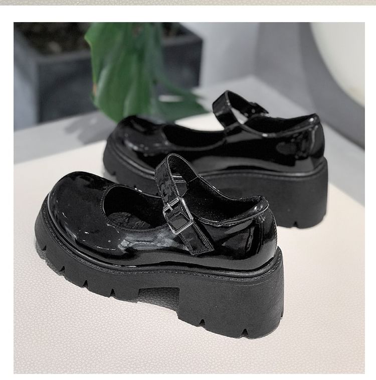 bolitin platform heel mary janes black 40