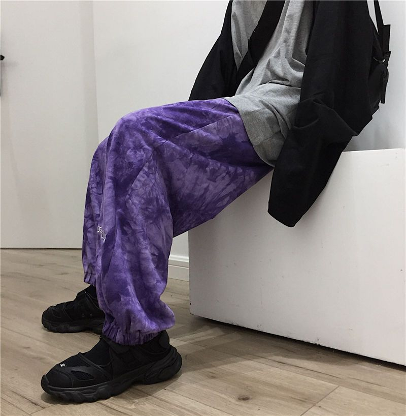 lettering fleece sweatpants